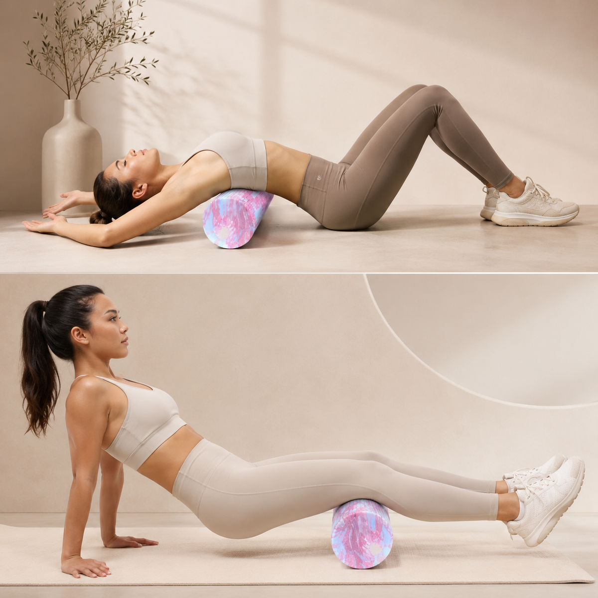 Iridescent Cloud Yoga Foam Roller for Body Massage